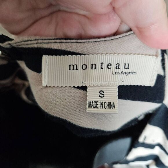 Monteau Striped Peplum Blouse - Picture 8 of 8